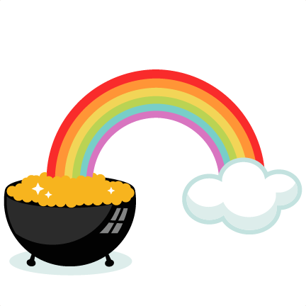 432x432 Rainbow With Pot Of Gold Clipart Clipartfest