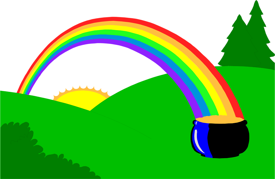 958x625 Pot Of Gold Rainbow Picture Graphic Clipart