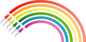 300x148 Rainbow From Light Emitting Diodes Clip Art