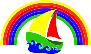 300x179 Rainbow Clipart Straight