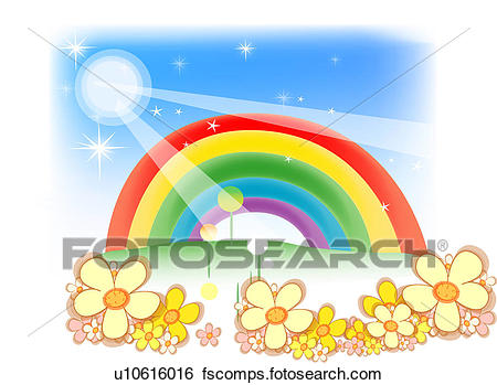 450x349 Clip Art Of Nature, Flower, Seasons, Rainbow, Spring, Natural