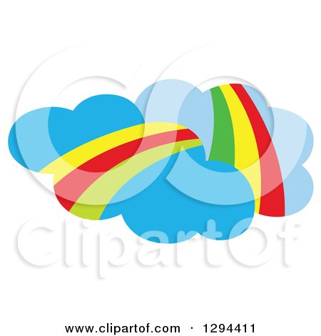 450x470 Clipart Of A Happy Cloud Flower And Rainbow Weather Icon