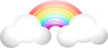 444x200 Rainbow Black And White Rainbow Clipart Black And White Free
