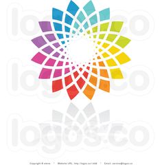 236x240 Abstract Rainbow Flower Logo Design Stock Vector Chronoshifter