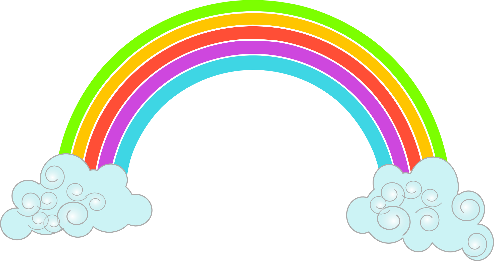 1969x1040 Free Clipart Rainbow Clouds Clipart