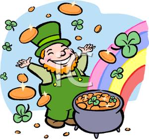 300x280 Leprechaun With Pot Goldnd Shamrockst The End