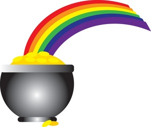 300x253 Rainbow With Pot Of Gold Clipart