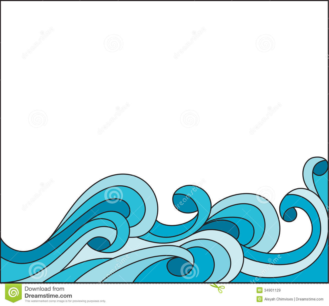 1300x1210 Blue Water Clipart Page Border