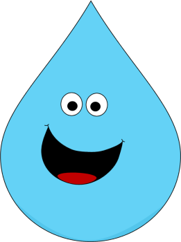 261x350 Smiling Raindrop Clip Art