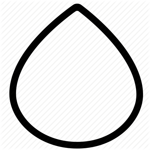512x512 Drop, Outline, Raindrop, Rounded, Shapes, Signs, Symbols Icon