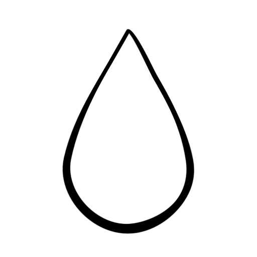 512x512 Raindrop Black And White Clipart