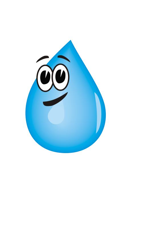 566x800 Raindrop With Face Clipart