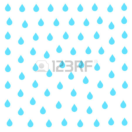 450x450 Rain Doodle Flat Isolated On White Background. Downpour, Rain