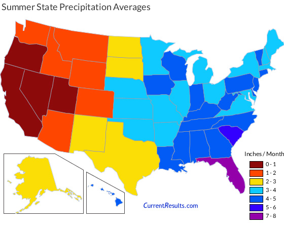 560x454 Summer Rainfall Averages For Each Usa State