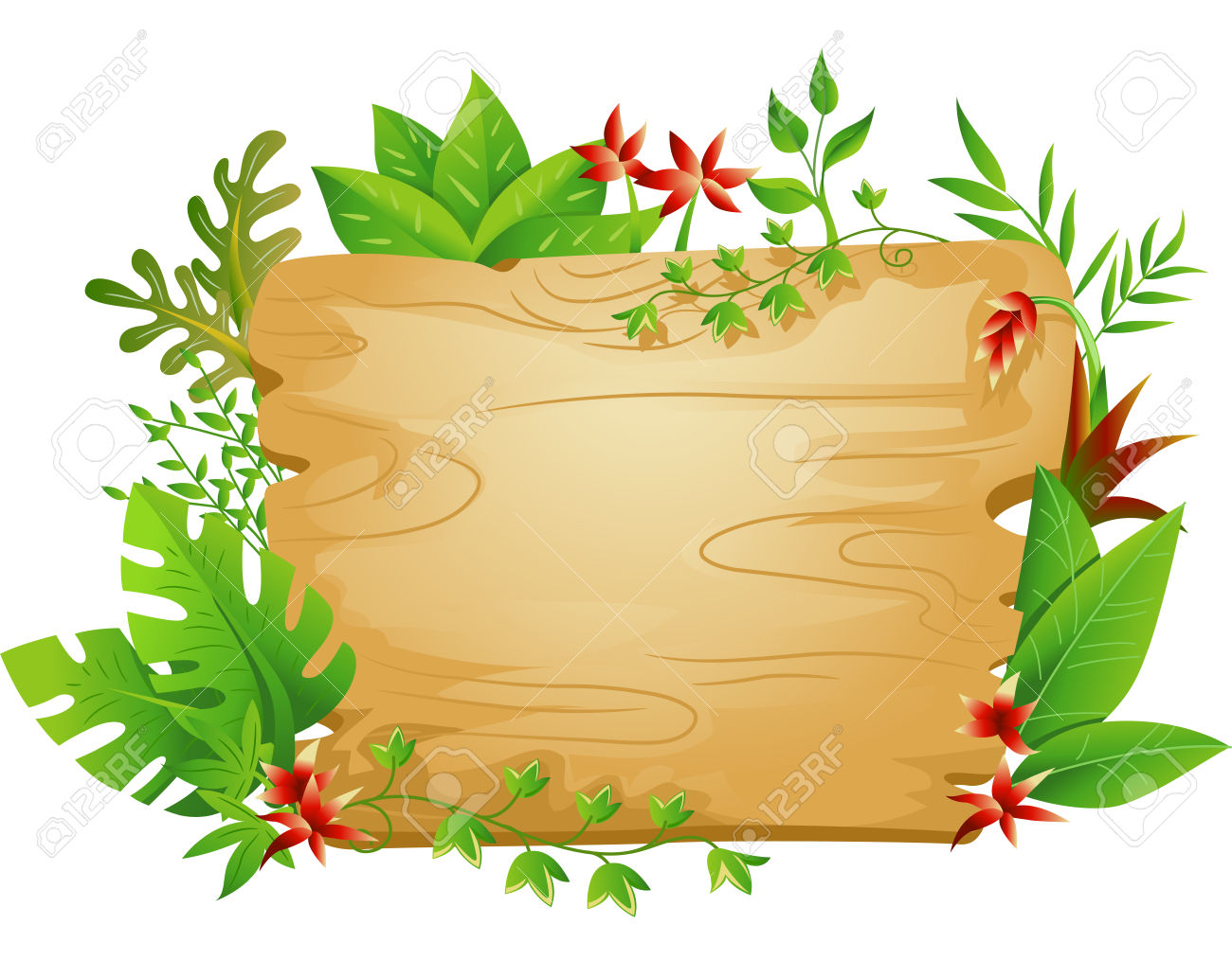 1300x1033 Jungle Border Clipart