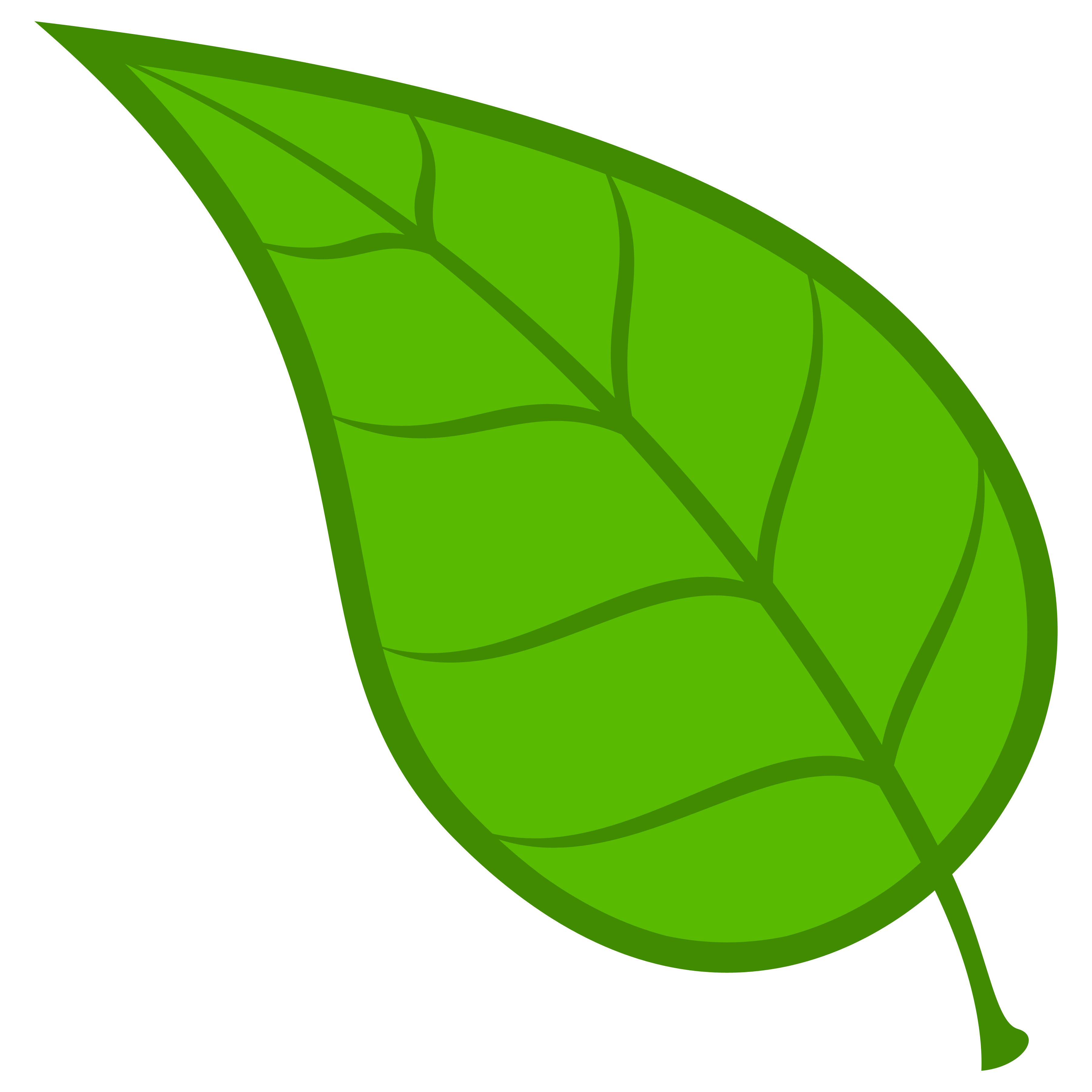 3600x3600 Green Leaf Clipart
