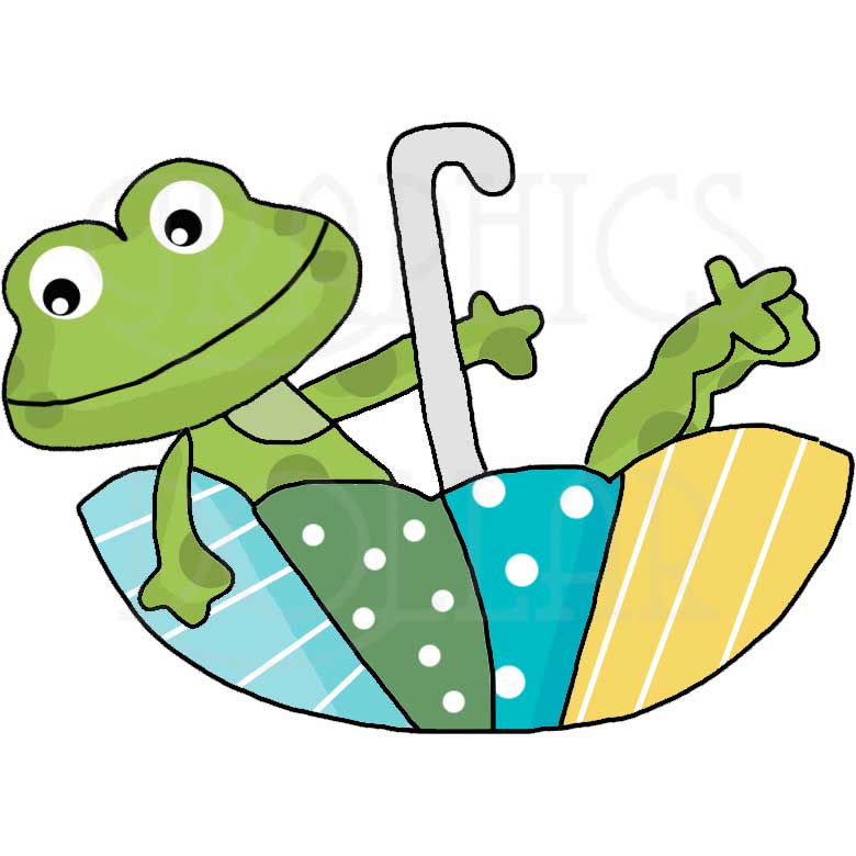 780x780 Rainy Day Frogs Clip Art