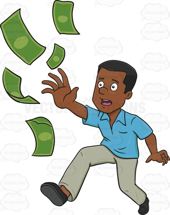 564x711 Man Hurrying To Chase After His Money