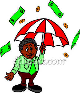 258x300 Man Under An Umbrella In Raining Money