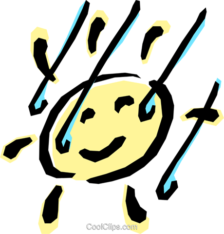 460x480 Sun Shower Royalty Free Vector Clip Art Illustration Natu0324