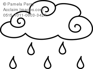 300x225 Clip Art Image Of A Rain Cloud Icon