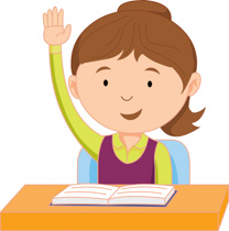208x210 Child Raising Hand In Class Clipart