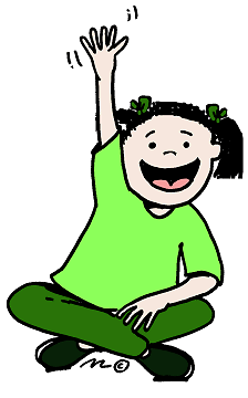224x360 Clip Art Student Raising Her Hand Clipart