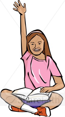217x388 Clip Art Student Raising Her Hand Clipart