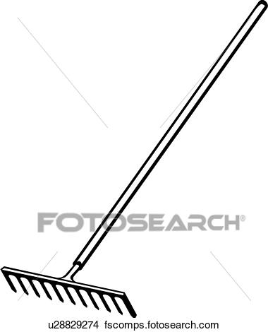 380x470 Clipart Of , Rake, Tool, U28829274