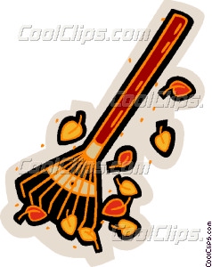 238x300 Rake With Leaves Vector Clip Art