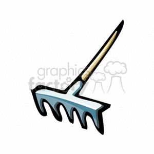 300x300 Royalty Free Cartoon Rake 128527 Vector Clip Art Image