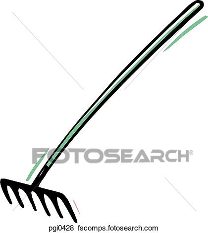 420x470 Stock Illustration Of A Cartoon Drawing Of A Rake Pgi0428