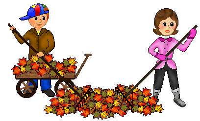 408x248 Falling Clipart Rake Leaves