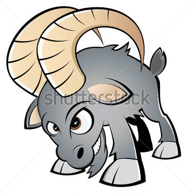 380x380 Ram Animal Charging Clipart