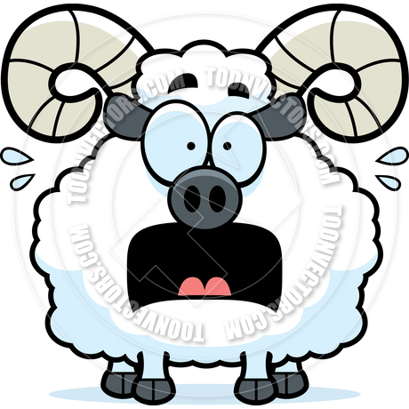 460x460 Cartoon Ram Scared By Cory Thoman Toon Vectors Eps