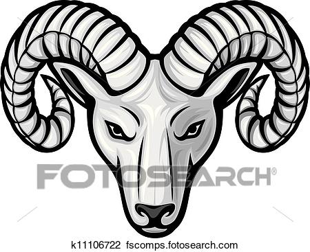 450x367 Clipart Of Head Of The Ram (Ram Head) K11106722