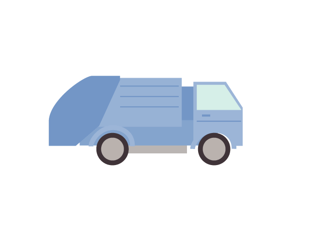 640x480 Trash Truck Clipart