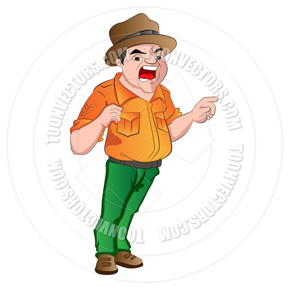 940x940 Cartoon Angry Park Ranger By Morphart Toon Vectors Eps