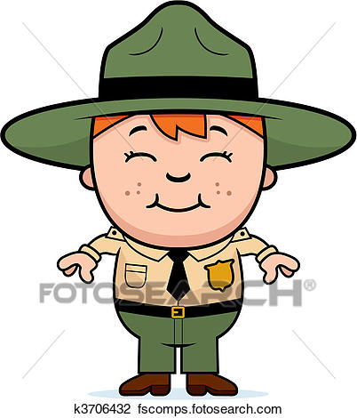 402x470 Clipart Of Kid Park Ranger K3706432