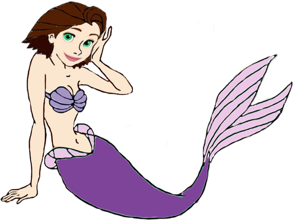 1024x768 Mermaid Clipart Rapunzel