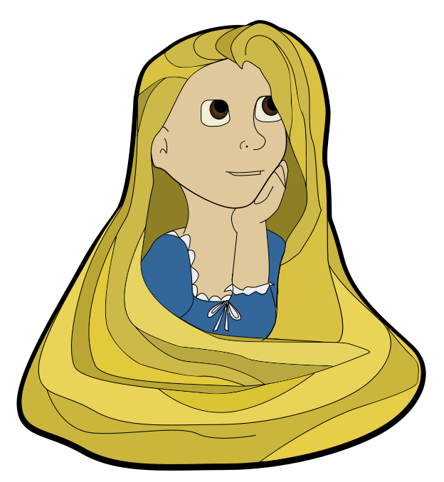 624x678 Top 97 Rapunzel Clip Art