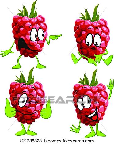 372x470 Clip Art Of Raspberry Cartoon K21285828