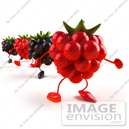 450x450 Royalty Free (Rf) Illustration Of 3d Blackberry And Raspberry