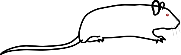 600x184 Black And White Rat Clip Art