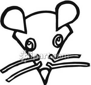 300x281 Black Amp White Clipart Of A Rat Face