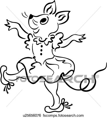 426x470 Clip Art Of , Cartoons, Dancing, Mice, Mouse, Rodent, Rat