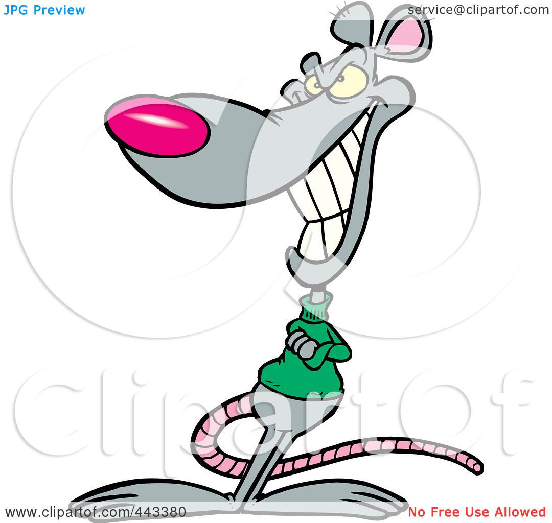 1080x1024 Royalty Free (Rf) Clip Art Illustration Of A Cartoon Grinning Rat