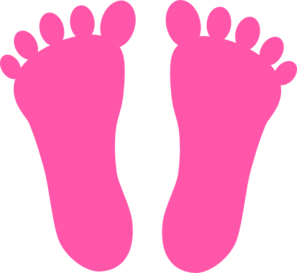 297x273 Pink Footprints Clip Art