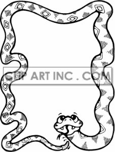 227x300 Black And White Frog Fishing Border Scrapbook Art