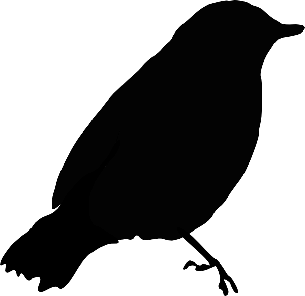 600x583 Black Bird Clip Art